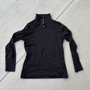 ** Nike Dry Fit Women's Golf Long Sleeve Collar Shirt Medium Black